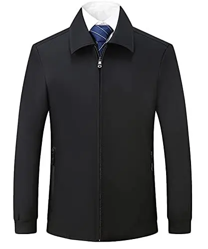 Produktbild: Yukirtiq Herren Leichte Jacke Übergangsjacke für Business Freizeit Lässig Blouson Langarm Bomberjacke Sportjacke Slim Fit Herbstjacke für Männer