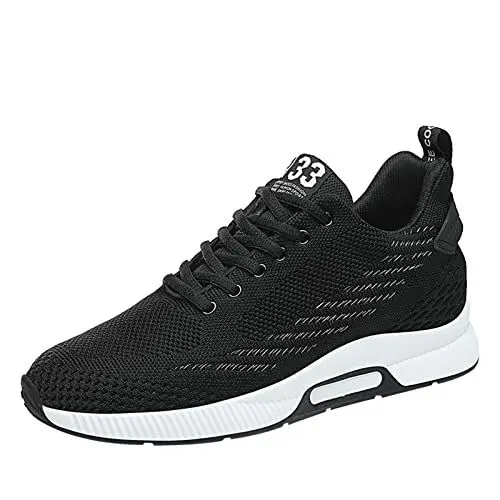 Produktbild: YUKTOPA Aufzug Schuhe Elevator Schuhe Herren Leichte Atmungsaktiv Sportschuhe Freizeitschuhe mit Versteckten Lift Heel für Mann-6cm schwarz41