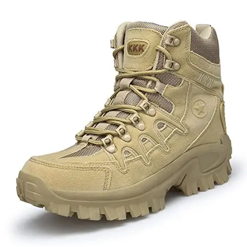 Produktbild: YUKTOPA Herren Stiefel Taktische Militärstiefel mit Zipper Combat Boots Verschleißfest rutschfeste Outdoor Wanderstiefel Trekkingstiefel