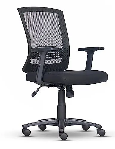 Produktbild: YULUKIA Bürostuhl, Schreibtischstuhl, Drehstuhl mit Netzrückenlehne, Computerstuhl Ergonomischer Design, Chefsessel mit Armlehnen, belastbar bis 150 kg Schwarz