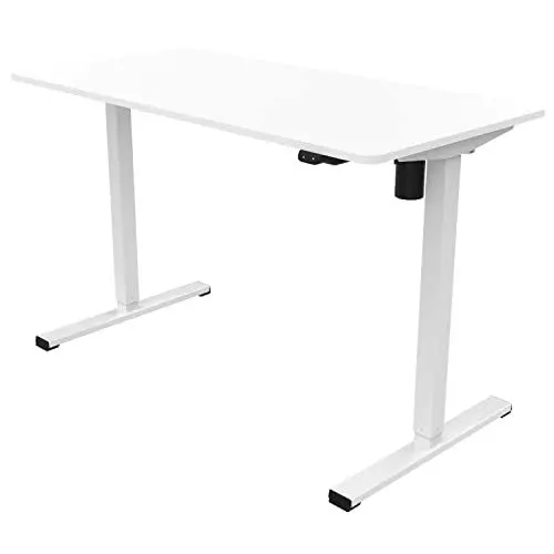 Produktbild: YULUKIA Elektrischer Höhenverstellbarer Schreibtisch 120x60 cm, Höhenverstellbarer Schreibtisch Ergonomischer Steh-Sitz Tisch Computertisch Höhenverstellbar Stehschreibtisch Desk (Weiß)