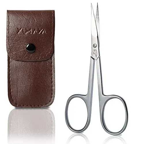 Produktbild: YUMAYA® Profi Nagelschere extra fein aus Edelstahl inkl. Etui & eBook | Für Linkshänder & Rechtshänder geeignet | Haut- & Fingernagelschere