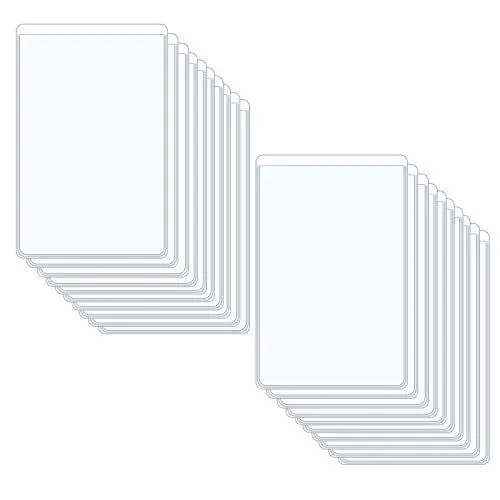 Produktbild: YunBey 20 Stück Kartenhalter Karten Schutzhülle Weich Kreditkartenhülle Durchsichtiges PVC-Etui für Versicherungskarte, Kreditkarte, Führerschein (Transparent) (9x6cm)