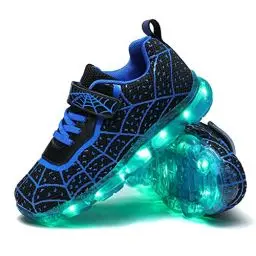 Produktbild: YUNICUS Kinder Jungen Mädchen LED Schuhe Leuchten Trainer Kinder USB Aufladen Blinkend Low Top Sneakers Geburtstag Halloween Weihnachtstag