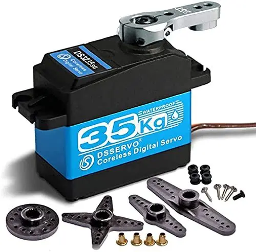 Produktbild: YUNIQUE GREEN-CLEAN-POWER - Kernloser Digitaler Servomotor DS3235 35KG | Edelstahlgetriebe 7.4V | Wasserdicht Hohes Drehmoment | für RC Auto Roboter, Türkis, Kunststoff