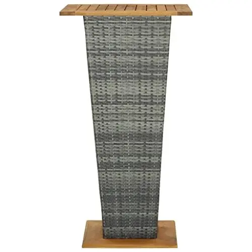 Produktbild: Yunir 3-teiliges Terrassen-Bartisch-Set, Outdoor-Bistro-Set aus Korbgeflecht, Bartisch-Set, Terrassenmöbel mit Zwei Stühlen und Kissen, Outdoor-Bistro-Möbel für Hinterhof, Pool, Balkon