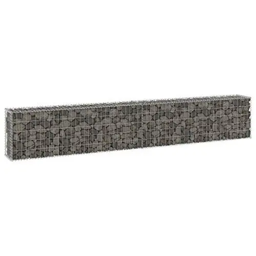 Produktbild: Yunir Gabionen-Pflanzgefäß aus Verzinktem Stahl mit Hoher Tragfähigkeit, Rostfreiem und Wetterbeständigem Netz, 118,1 X 11,8 X 19,7 Zoll, für den Privaten und Gewerblichen Gebrauch