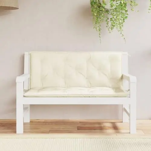 Produktbild: Yunir Outdoor-Bankkissen, Oxford-Stoff, Terrassenmöbel, Stuhl, cremeweiß, 47,2 X (19,7 + 19,7) X 2,8 Zoll Gartenbankkissen, für Garten- und Terrassenmöbel