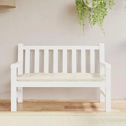 Produktbild: Yunir Terrassenbankkissen, Weißes Oxford-Stoff-Außenbankkissen, 47,2 Zoll X 19,7 Zoll X 2,8 Zoll Loveseat-Polsterkissen, für Terrassenbankmöbel Im Freien