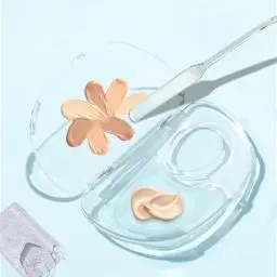 Produktbild: YUNPYCHY Kosmetische Mischpalette, Make up Mischpalette Paletten, Klare Acryl Make Up Palette mit Spatel, für Make-up/Nail Art transparent