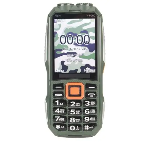 Produktbild: Yunseity Dumbphone, 2G-Handy, Zinklegierung, Große Tasten für den Außenbereich (EU-Stecker AC100-240V)