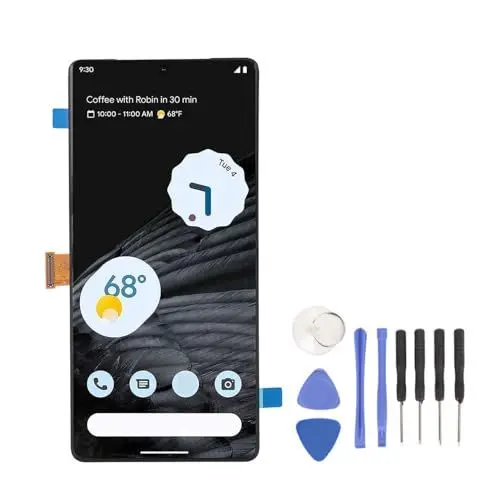 Produktbild: Yunseity Handy-Bildschirm-Ersatz-Set für Google für Pixel 7 Pro 5G GP4BC GE2AE 6,7 Zoll, LCD-Display-Digitalisierer, 3D-Touchscreen-Baugruppe mit Reparaturteil-Werkzeugen