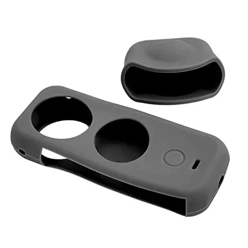 Produktbild: Yunseity Hülle Kompatibel für One X2 Silikon-Schutzhülle Shell Staubwasserfest Anti-Scratch-Silikonhülle Panorama-Kameraobjektiv Zubehör(Schwarz)