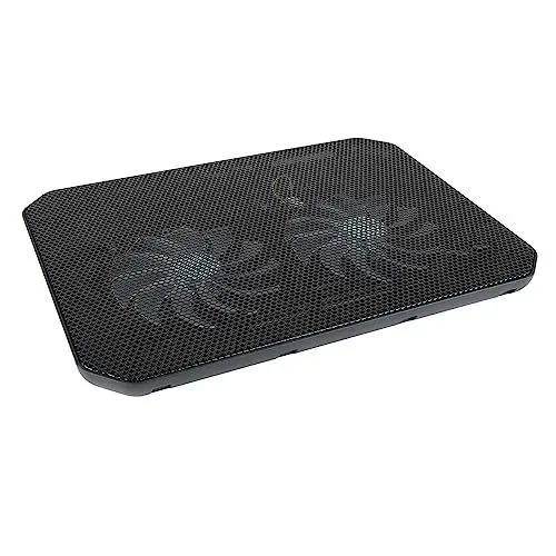 Produktbild: Yunseity Laptop-Kühler, 10 Zoll X 13 Zoll Laptop-Kühlpad mit LED-Licht, 7 Höhenverstellbar, Laptop-Ständer mit 2 Leisen LED-Lüftern (M10B)