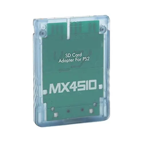 Produktbild: Yunseity MX4SIO SIO2SD TF-Kartenleser-Adapter für PS2, Keine Speicherkarte, Sondern EIN Adapter, Ersatz-Speicherkartenleser-Adapter für PS2(Blau)