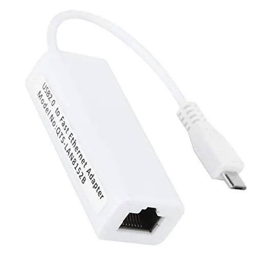 Produktbild: Yunseity Micro-USB-zu-RJ45-Ethernet-Adapter, Netzwerkkartenadapter USB 2.0-zu-Ethernet-Adapter für Zero 1.3 /W Motherboard