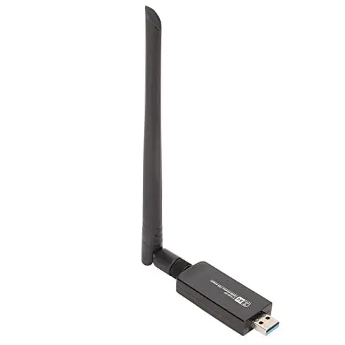 Produktbild: Yunseity USB-WiFi-Adapter, RTL8812AU Drahtloser Netzwerk Adapter, 1200M USB 3.0 WiFi Dongle mit Dual-Band 2,42 GHz/300Mbps 5GHz/866Mbps Hohe Gewinn Antenne für Android, Linux, Win XP, 7,