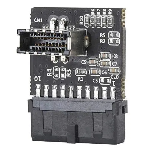 Produktbild: Yunseity USB 3.0 zu Typ-E-Anschluss, USB 3.1 Frontplatten-Header-Buchse zu USB 3.0 Frontplatten-Buchse 20-poliger Header-Erweiterungsadapter für Motherboard