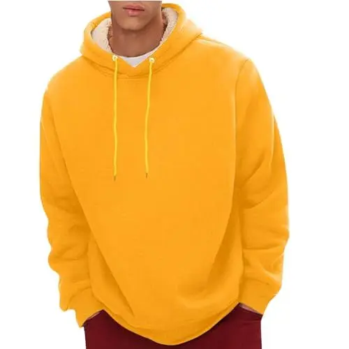 Produktbild: Yunshenla Hoody Herren mit Kapuze Sweatshirts für Herren Langarm Basic Thermo Hoodies für Männer Solid Arbeitspullover Herrens Fleece Hoodie übergrößen Herrens Kapuzenpullover(#06,L)
