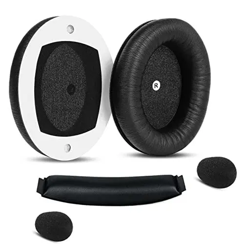 Produktbild: YunYiYi Ohrpolster Ohrpolster Abdeckung Kompatibel mit Audeze Penrose X/Audeze Mobius/Audeze Penrose/HyperX Cloud Orbit S Gaming Kopfhörer Polsterung Stirnband Memory Foam Parts (Set 4)