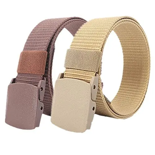 Produktbild: YunYunStrap Gürtel Männer Frauen, Taktische Militär Nylon Gurtband Gürtel mit metallfreier Schnalle, 2-Pack