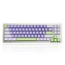 Produktbild: YUNZII AL71 68% mechanische Tastatur, All-Aluminium CNC, Hot-Swap-Ring, 2.4GHz Wireless BT5.0/USB-C Kabel-Gaming-Tastatur, NKRO RGB, für Win/Mac(Green,Crystal White Switch)