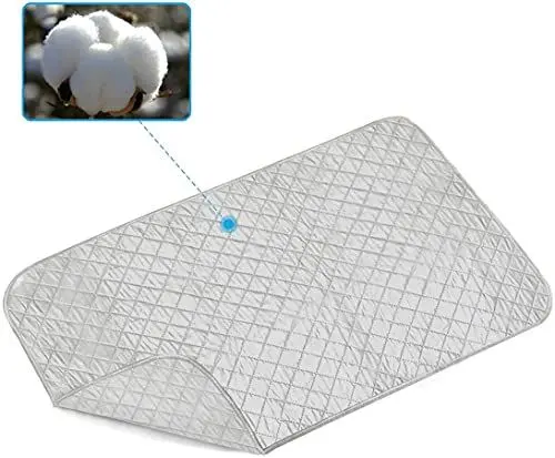 Produktbild: YUPPIE TONE Bügelmatte für Tisch Silber Faltbare tragbare XXL,60 * 55 cm