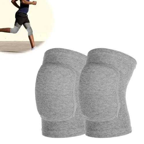 Produktbild: Yuqilin 2 Stück Knieschoner Tanzen Knieschoner Arbeit Knieschutz Yoga Knie Pad Protektoren Inliner Erwachsene Sport Beschützer,für Tanzen Reinigung Sport Yoga Joggen(Grau,M)