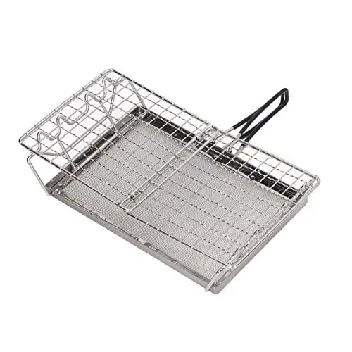 Produktbild: Yusat Campingkocher, Faltbarer Tragbarer Toaster, Stabile Struktur, Edelstahl, Outdoor-Herd, Toaster, Gasherd Picknick