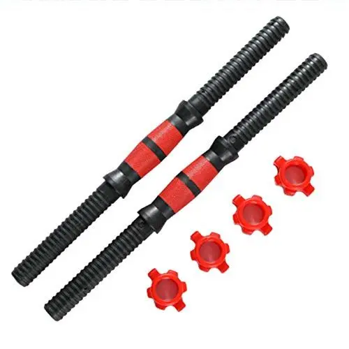 Produktbild: Yusheng 1 Paar Kurzhantelstange Hantelstangen Mit Festem Kragen, Kurzhantel-Griffset Mit Gewinde rutschfeste Hantelstangengriffe, Standard Verstellbare Hantelgriffe 40 cm