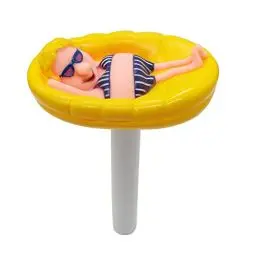 Produktbild: Pratvider Pool-Thermometer | Blondes Form-Wasserthermometer für Badewanne - Geeignet für Außen- und Innenpools und Spas, große Größe, leicht lesbar mit Schnur, Poolzubehör