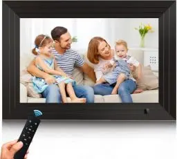 Produktbild: YUUTY 10,1 Zoll Digitaler Bilderrahmen, 1280x800 IPS Bildschirm Elektronischer Fotorahmen mit Fernbedienung, Automatische Rotation, Musik/Video/Kalender/Uhrfunktion, unterstützt USB/SD Karte(NonWiFi)