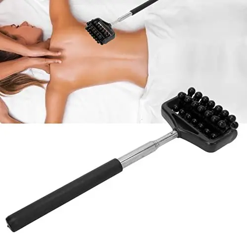 Produktbild: YUYTE Teleskop Rückenkratzer, Kratzhand Rückenkratzer mit Komfortables Griff für Muskelentspannung, Partikelmassage und 360 Grad Rotation, für Rücken, Kopf
