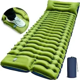 Produktbild: Yuzonc Camping Isomatte Selbstaufblasend, Verdicktes Luftmatratze Camping mit Fußpresse Pumpe & Kissen, Kleines Packmass Camping Matratze Kompakte und Leichte für Outdoor