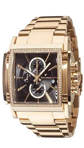 Produktbild: Yves Camani ESCAUT Herren-Armbanduhr Chronograph Analog Quarz Edelstahl-Gehäuse Edelstahlband (Edelstahl - Gold)