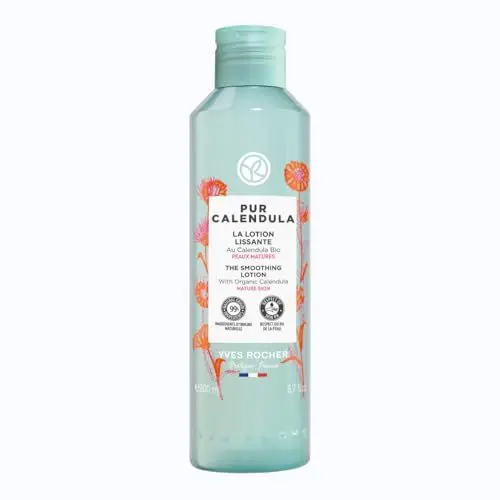 Produktbild: Yves Rocher PUR CALENDULA Glättende Reinigungslotion - Reinigende Anti-Aging Hautpflege - Mit Bio-Calendula - 200 ml