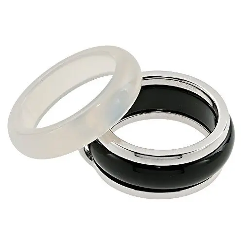 Produktbild: Yvesse Damen-Wechsel-Ring Sterling-Silber 925 rhodiniert Achat Onyx 23,15ct RW17