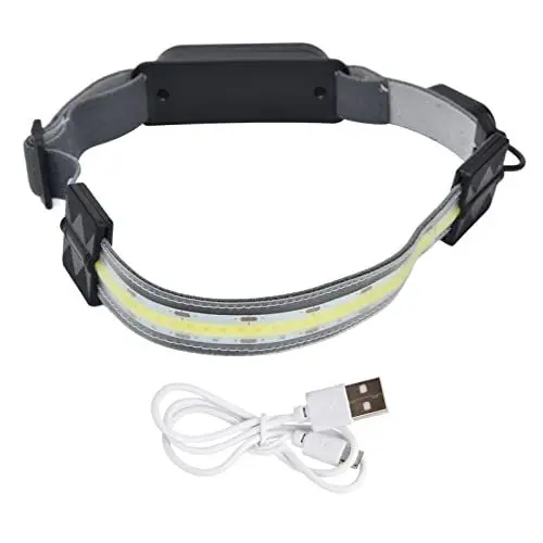 Produktbild: YWBL-WH Wiederaufladbare Stirnlampen COB USB Smart Sensing Headlight Starkes Licht für Outdoor-Abenteuer Angeln Laufen Camping Wandern