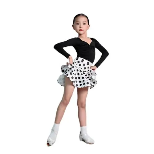 Produktbild: YXYjLb Lateinische Tanzkleider For Mädchen, Gesellschaftstanz-Wettbewerbskleider, Standard-Tanzkleid, Modernes Foxtrot-Tango-Kleid, Tango-Tanzkostüme(130cm)