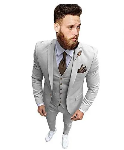 Produktbild: YYI Herren Anzug 3-Teiliger Geschäftsanzug Smart Casual Classic Tailored Fit Büroarbeit