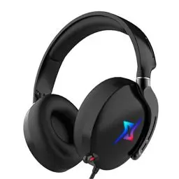 Produktbild: Y-YOPZI Gaming Headset für PS4 PS5 PC with 3D Surround Sound Headset mit Mikrofon Kopfhörer Noise Cancelling RGB Lichter for Gamer, 21*20*6cm, Schwarz