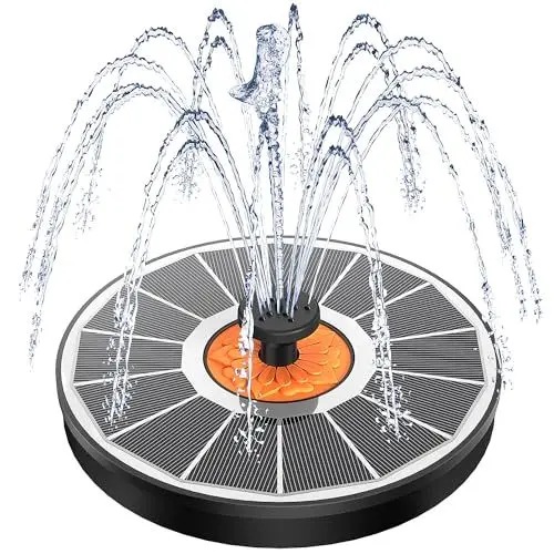 Produktbild: Yzert Solar Springbrunnen für Außen 2025 Upgraded, 3.5W Solarbrunnen für Draussen mit 7 Düsen, Solar Teichpumpe Solar Schwimmender Fontäne Pumpe für Garten, Vogel-Bad, Teich, Wasserspiel (Weiß)