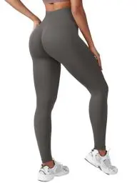 Produktbild: ZAAYO Leggings Sporthose Damen High Waist Lang Boom Booty Scrunch Butt Seamless Push Up Gym Blickdicht Yoga Sport Leggings Dunkel Grau S