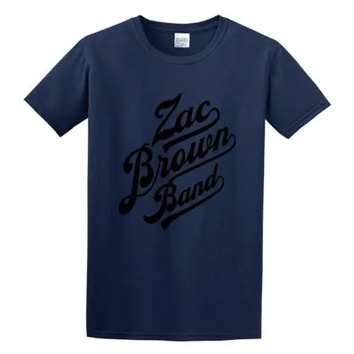 Produktbild: Zac Brown Band Logo Mens Pure Cotton Tshirt Navy S