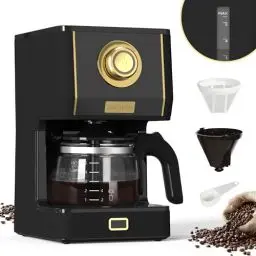 Produktbild: ZACHVO Filterkaffeemaschine Kaffeemaschine Filtermaschine 5 Tassen -Coffee Machine 650ml mit Glaskanne, Abnehmbaren Filter -Tropfstopp, Abschaltautomatik, 30min Warmhaltefunktion, 3 Brühmodus, Schwarz