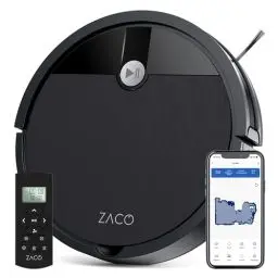 Produktbild: ZACO V4 Max Saugroboter ohne Wischfunktion, Anti-Haarverwicklungstechnologie ideal für Tierhaare, ultraschlankes Design 30x7,6cm, Staubsauger Roboter mit GyroNav, 3000Pa Saugkraft, Roboterstaubsauger