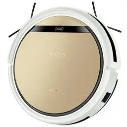 Produktbild: ZACO V5sPro Saugroboter mit Wischfunktion, automatischer Staubsauger Roboter, 2in1 nass Wischen bis zu 180qm oder Staubsaugen, für Hartböden, Fallschutz, beutellos, mit Ladestation, 22W, 300ml, Gold