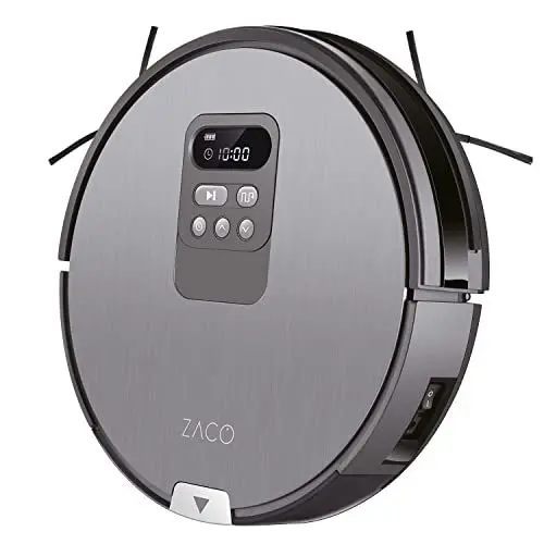 Produktbild: ZACO V80 Saugroboter mit Wischfunktion, intelligente Navigation, automatischer Staubsauger Roboter, 2in1 Wischen oder Staubsaugen, für Hartböden, Fallschutz, mit Ladestation, ideal für Tierhaare, Grau