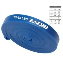Produktbild: Zacro Resistance Bands, Fitnessbänder Widerstandsbänder, Widerstandsband Set mit Türanker, Fitnessbänder für Yoga, Pilates, Training, Klimmzughilfe, Krafttraining für Männer und Frauen,15-35lbs