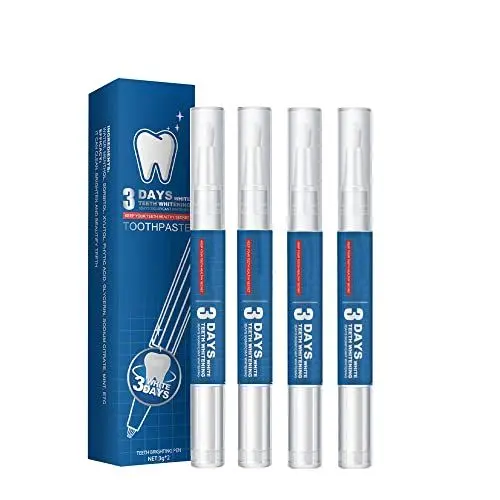 Produktbild: Zahnaufhellungsstift, 4 Stück2 Stück Teeth Whitening Stift, Schnelle Fleckenentfernung, Keine Empfindlichkeit, Tragbar, Einfache Bedienung, Für strahlendes Weißes Lächeln und Frischen Minzgeschmack